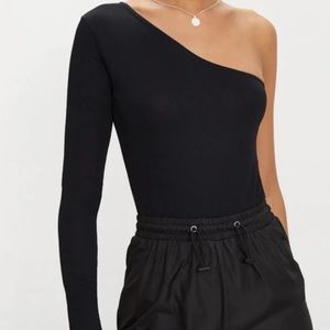 Black one sleeve top
